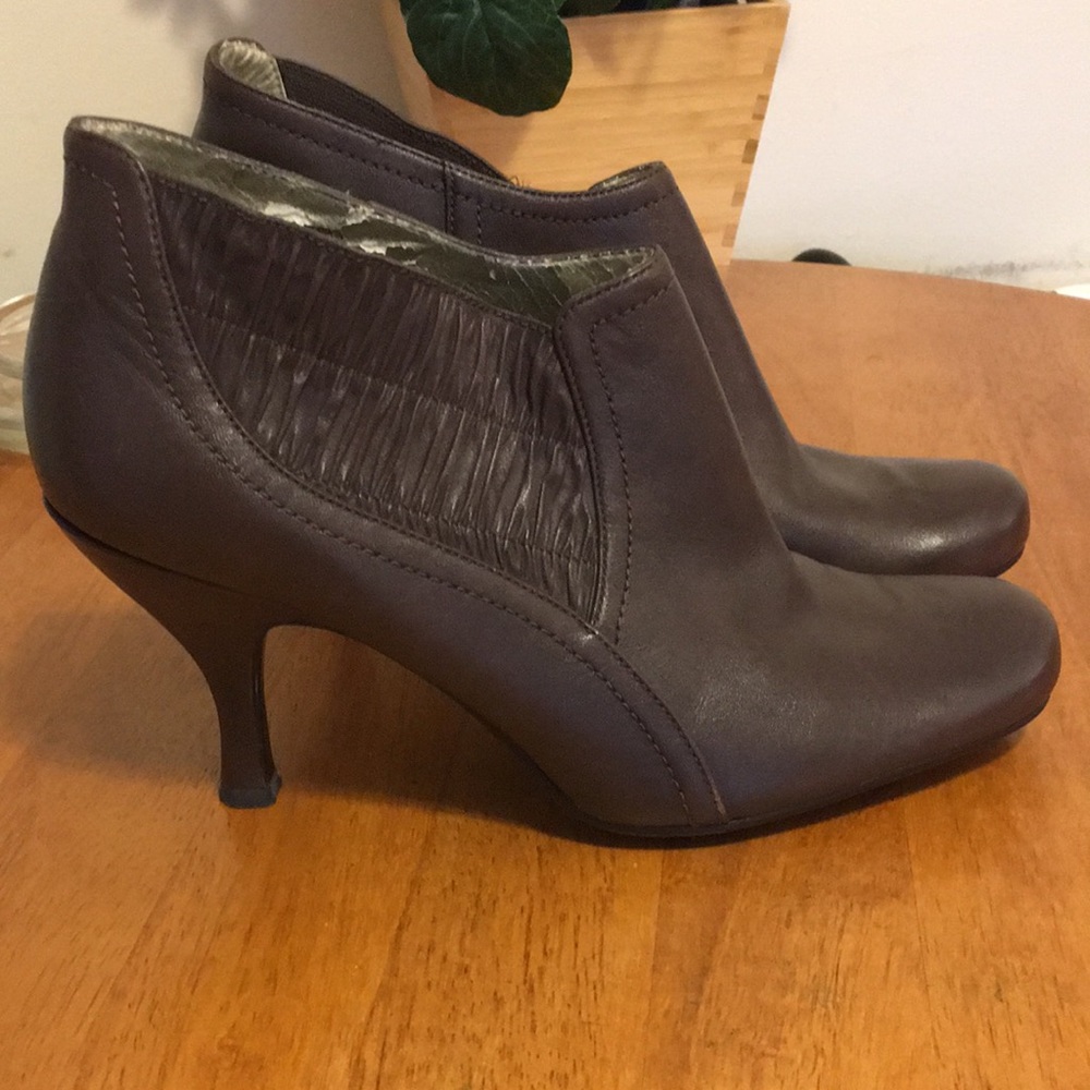Sexy Brown Leather Bootie